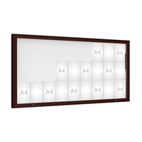 Venkovní vitrína model 1000, 27 x A4, plexi, hnedá