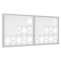Venkovní vitrína model 1000 dojkrídla, 30 x A4, plexi, elox