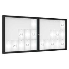 Venkovní vitrína model 1000 dojkrídla, 30 x A4, plexi, čierna