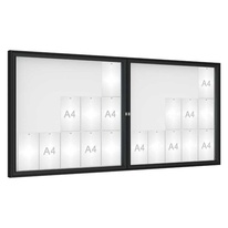 Venkovní vitrína model 1000 dojkrídla, 30 x A4, plexi, čierna