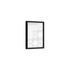 Venkovní vitrína model 2000, 9 x A4, plexi, čierna