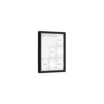 Venkovní vitrína model 2000, 9 x A4, plexi, čierna
