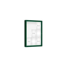 Venkovní vitrína model 2000, 9 x A4, plexi, zelená