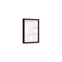 Venkovní vitrína model 2000, 9 x A4, plexi, hnedá