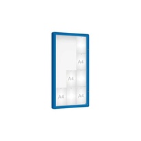 Venkovní vitrína model 2000, 12 x A4, plexi, modrá