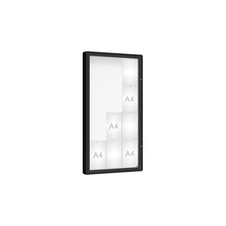 Venkovní vitrína model 2000, 12 x A4, plexi, čierna