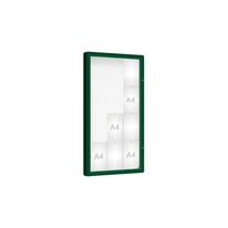 Venkovní vitrína model 2000, 12 x A4, plexi, zelená