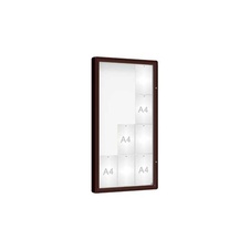 Venkovní vitrína model 2000, 12 x A4, plexi, hnedá