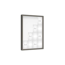 Venkovní vitrína model 2000, 16 x A4, plexi, šedá PRO