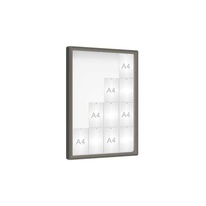 Venkovní vitrína model 2000, 16 x A4, plexi, šedá PRO