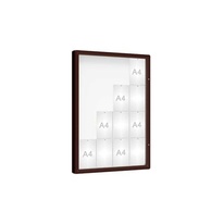 Venkovní vitrína model 2000, 16 x A4, plexi, hnedá