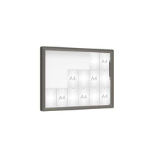 Venkovní vitrína model 2000, 18 x A4, plexi, šedá PRO