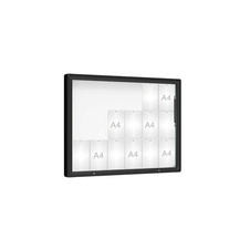 Venkovní vitrína model 2000, 18 x A4, plexi, čierna