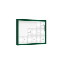 Venkovní vitrína model 2000, 18 x A4, plexi, zelená