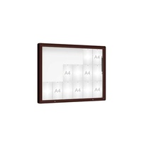 Venkovní vitrína model 2000, 18 x A4, plexi, hnedá