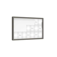 Venkovní vitrína model 2000, 21 x A4, plexi, šedá PRO