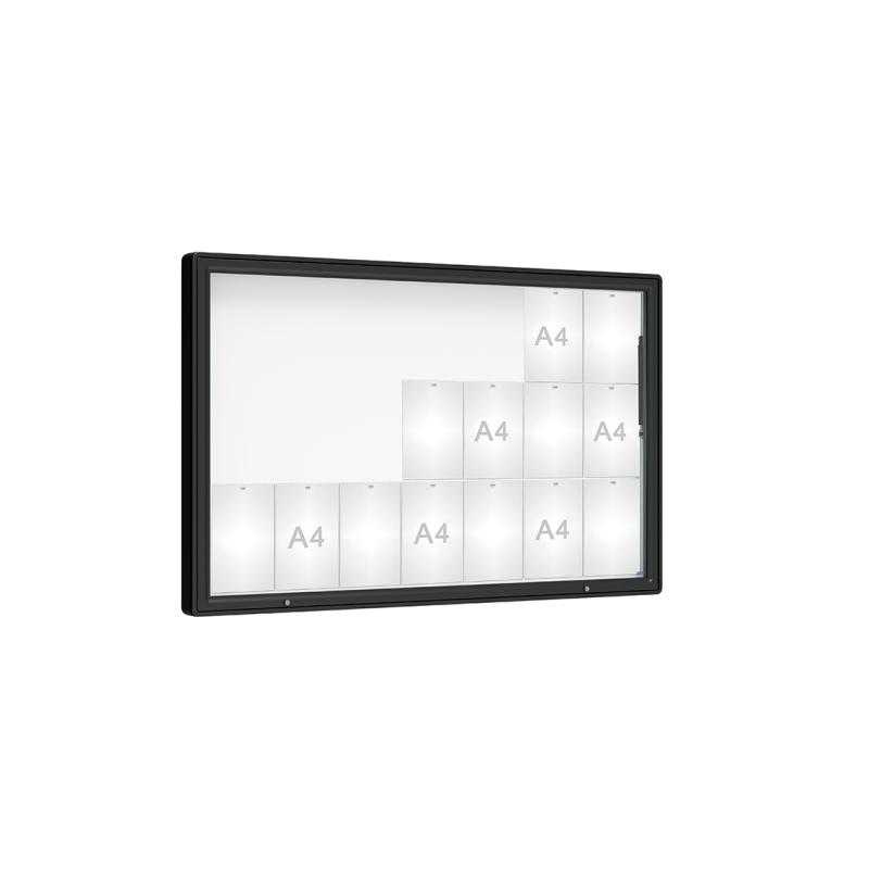 Venkovní vitrína model 2000, 21 x A4, plexi, čierna