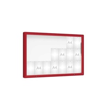 Venkovní vitrína model 2000, 21 x A4, plexi, červená