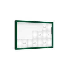 Venkovní vitrína model 2000, 21 x A4, plexi, zelená