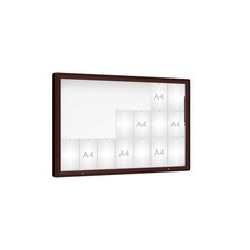 Venkovní vitrína model 2000, 21 x A4, plexi, hnedá