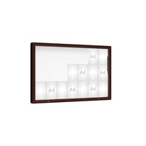 Venkovní vitrína model 2000, 21 x A4, plexi, hnedá