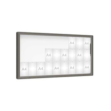 Venkovní vitrína model 2000, 27 x A4, plexi, šedá PRO