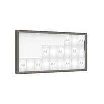 Venkovní vitrína model 2000, 27 x A4, plexi, šedá PRO