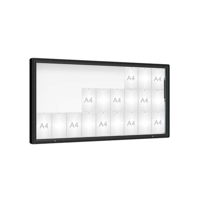 Venkovní vitrína model 2000, 27 x A4, plexi, čierna