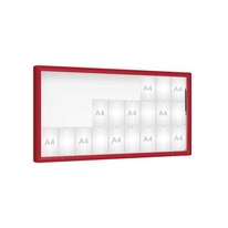 Venkovní vitrína model 2000, 27 x A4, plexi, červená