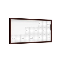 Venkovní vitrína model 2000, 27 x A4, plexi, hnedá