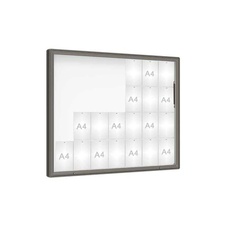 Venkovní vitrína model 2000, 28 x A4, plexi, šedá PRO