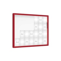 Venkovní vitrína model 2000, 28 x A4, plexi, červená
