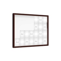 Venkovní vitrína model 2000, 28 x A4, plexi, hnedá