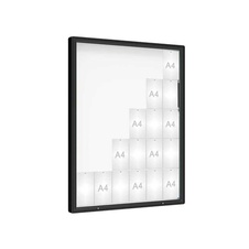 Venkovní vitrína model 2000, 30 x A4, plexi, čierna