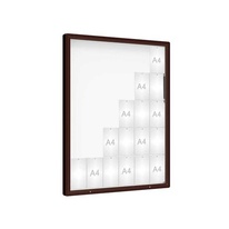 Venkovní vitrína model 2000, 30 x A4, plexi, hnedá