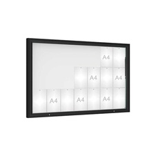 Venkovní vitrína model 1000, 21 x A4, plexi, čierna