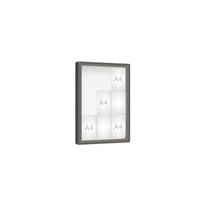 Venkovní vitrína model 2000, 9 x A4, plexi, šedá PRO