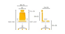 Kancelárska stolička NATUS Q24, modrý sedák - 4