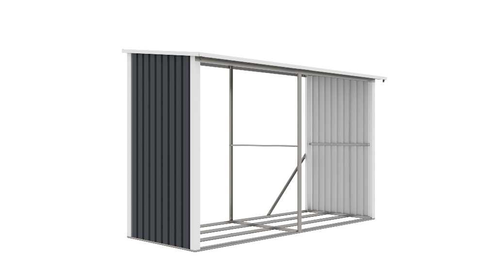 Prístrešok na drevo G21 WOH 682 - 302x119 cm, antracit