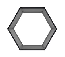 Prístrešok na drevo G21 HEX 53 - 92 x 60 cm, antracit - 1