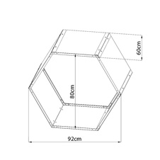 Prístrešok na drevo G21 HEX 53 - 92 x 60 cm, hneda - 4