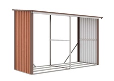 Prístrešok na drevo G21 WOH 682 - 302x119 cm, hnedý