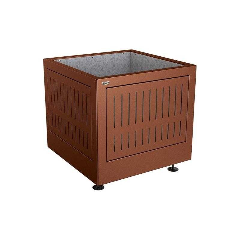 Kvetináč Silaos 80x80x70 cm, celokov, bez vložky, Corten