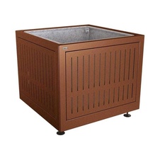 Kvetináč Silaos 100x100x80 cm, celokov, s vložkou, Corten