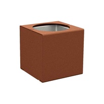 Kvetináč Kub 45x45x45 cm, celokov, s vložkou, Corten