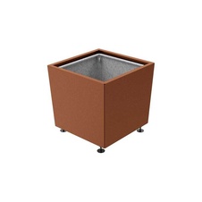 Kvetináč Olbia 80x80x71 cm, celokov, s vložkou, Corten