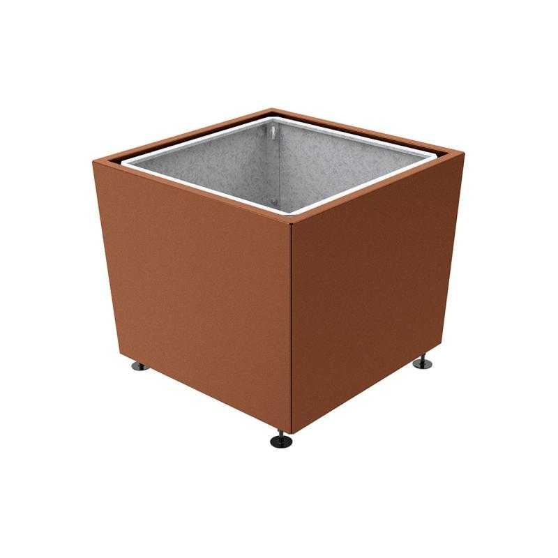 Kvetináč Olbia 99x99x81 cm, celokov, s vložkou, Corten
