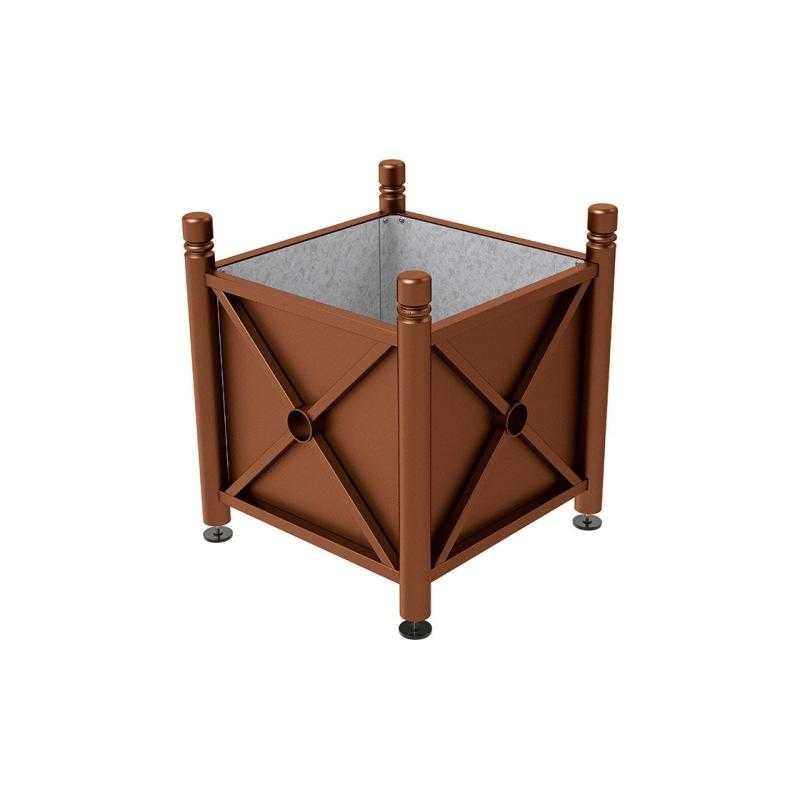 Kvetináč Province City 80x80x75 cm, celokov, bez vložky, Corten
