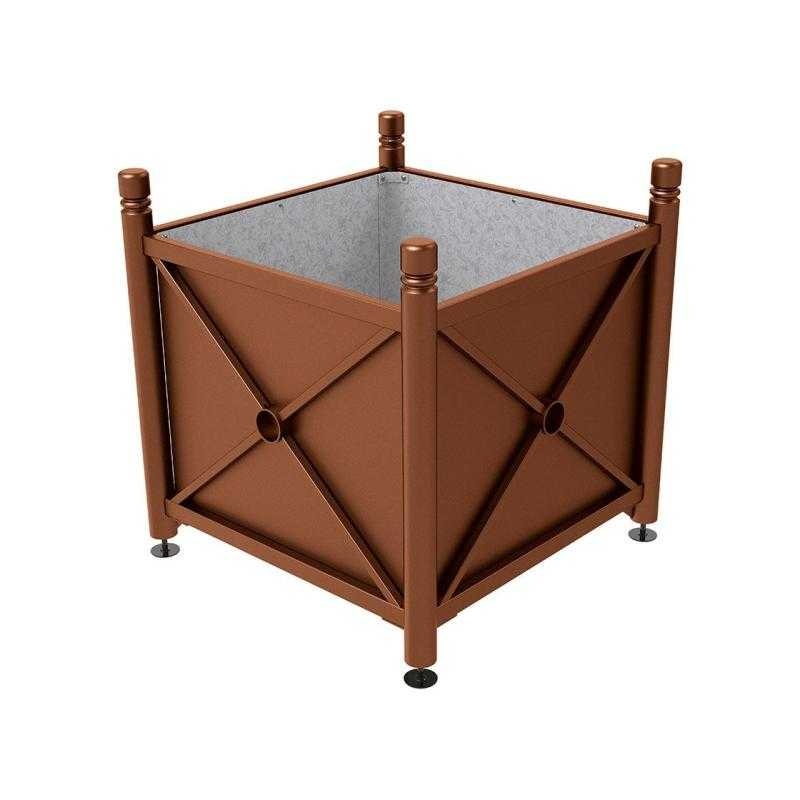 Kvetináč Province City 100x100x100 cm, celokov, bez vložky, Corten