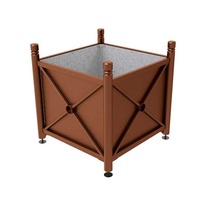 Kvetináč Province City 100x100x100 cm, celokov, bez vložky, Corten